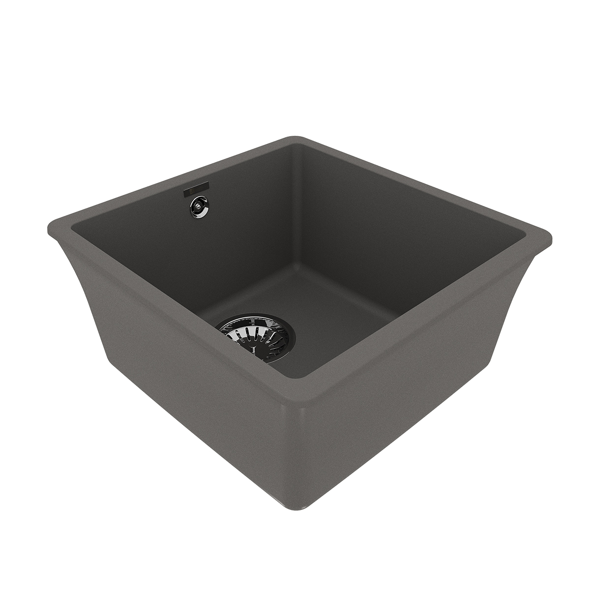 Кухонная мойка Lemark SINARA 400-U подстольного монтажа из кварцгранита, Серый шёлк