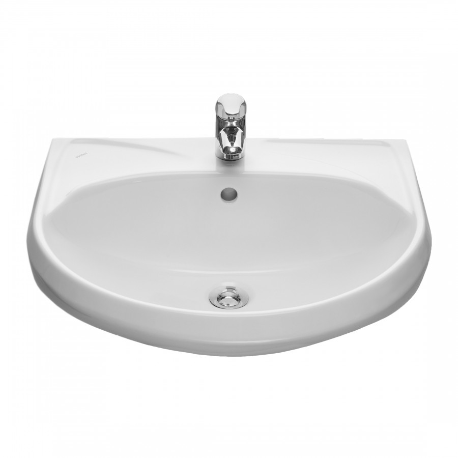 Умывальник "Вест" 57,5 см. с отв., с переливом (хром. кольцо) 1 сорт SANTERI