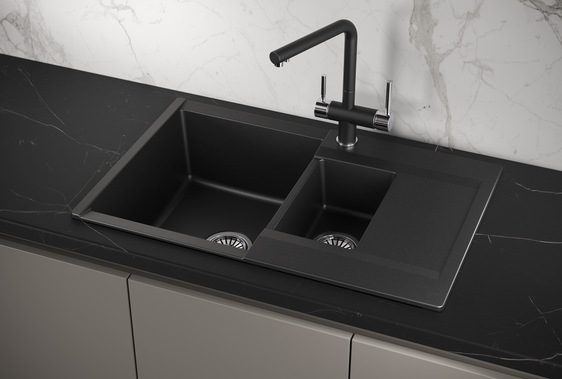 Кухонная мойка GRANULA (7808, ШВАРЦ)