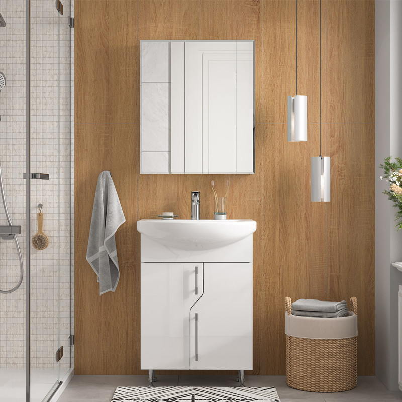 Пенал Bruno 60, подвесной, белый, VOLNA