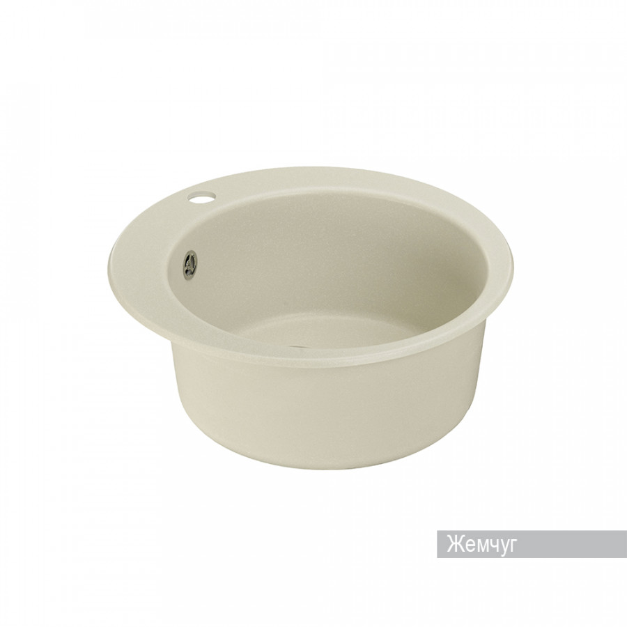 Мойка для кухни  Иверия 480x480x190 мм,круглая, жемчуг