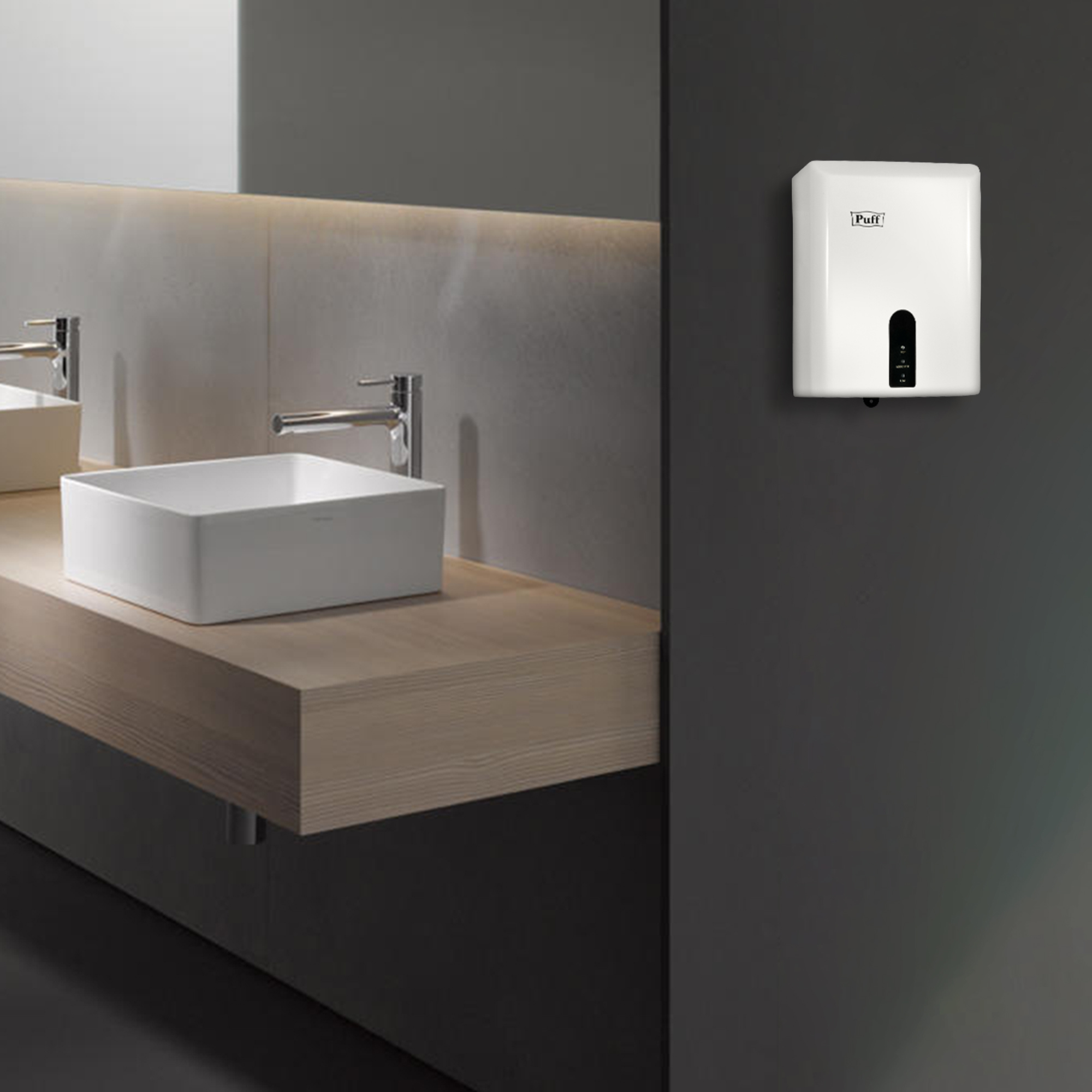 Электросушитель для рук PUFF-8810 высокоскоростной, белый 1,2 кВт (1401.376)