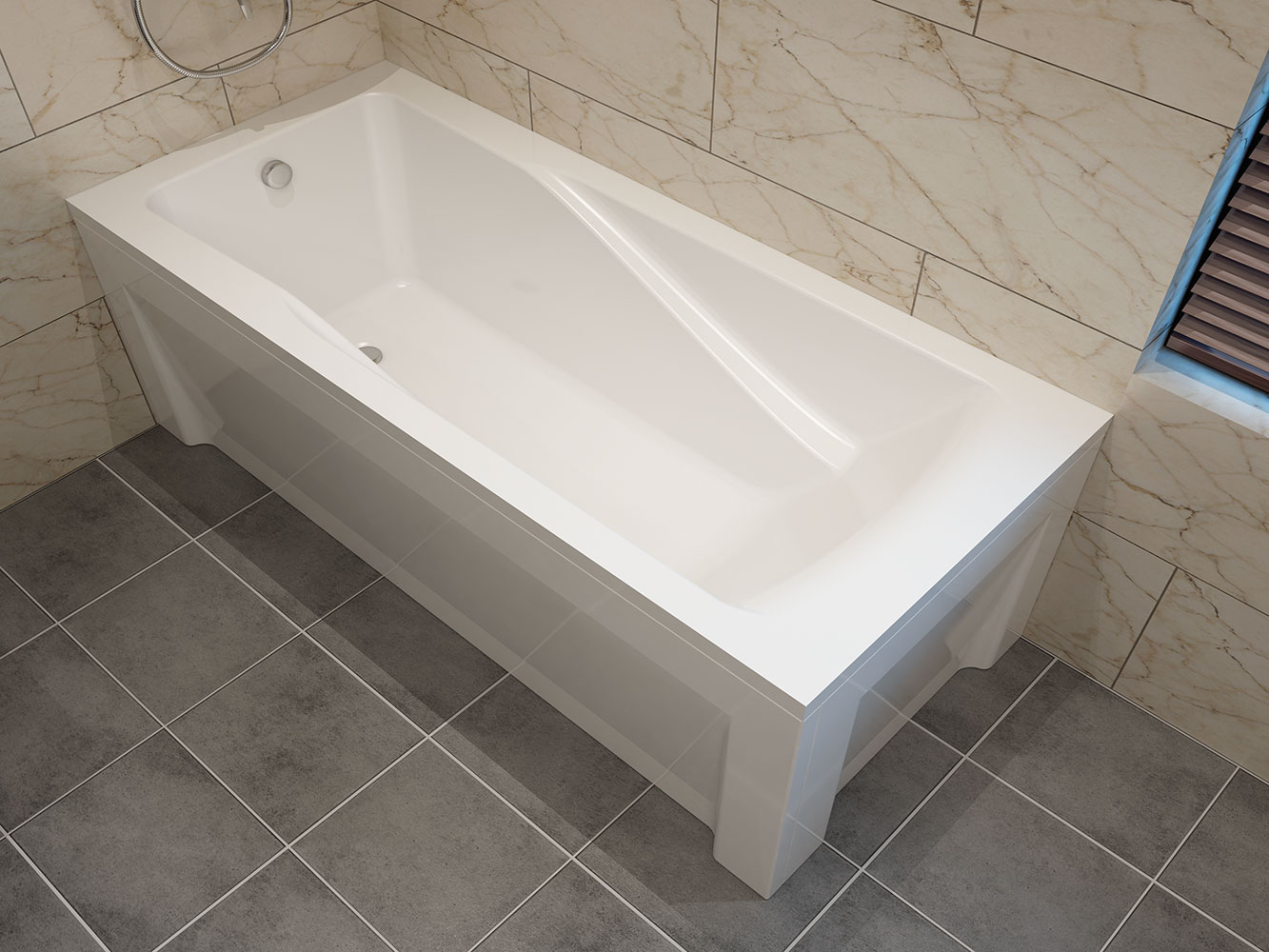 Ванна акриловая ALEX BAITLER MADIN 180*80  белая 