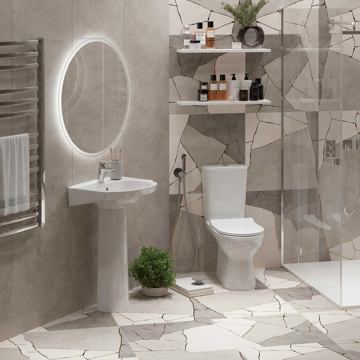 Пьедестал для раковины КЕРАМИН ЭЛИТ-N белый глянец CDB00002600 (4810531002031)