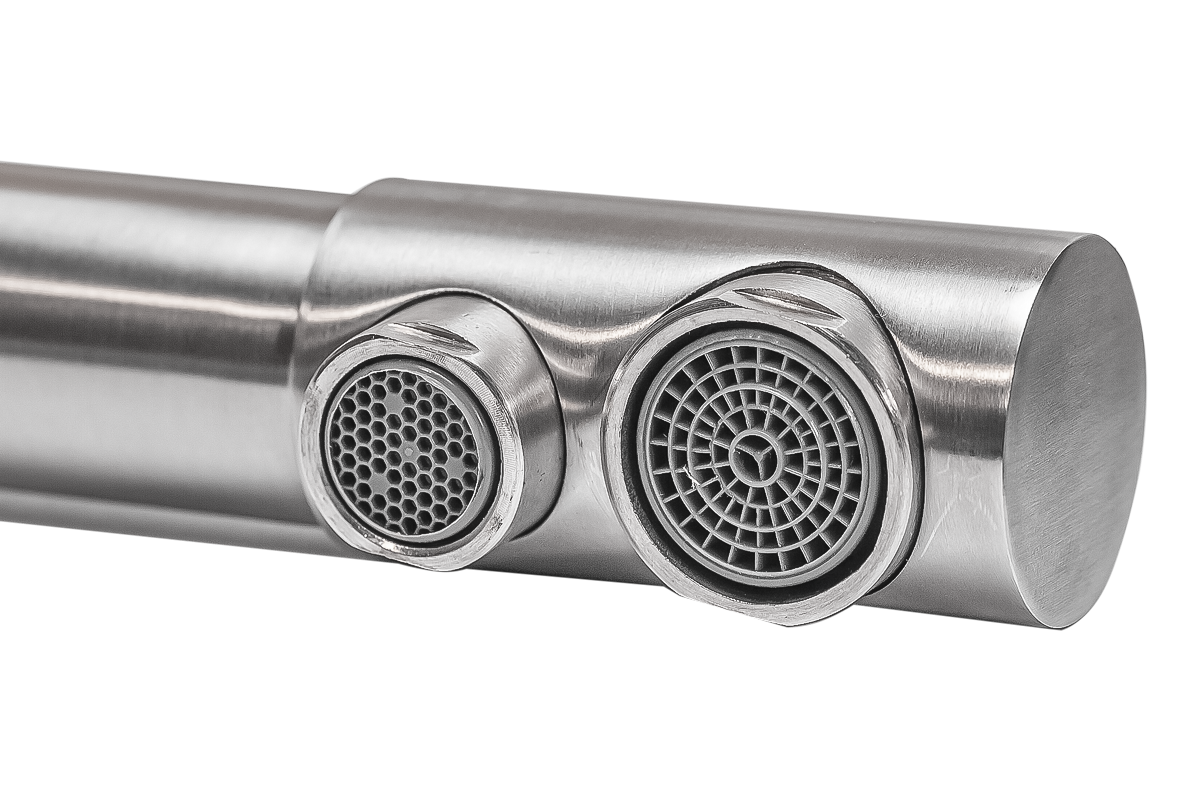 Смеситель для кухни ПРОФСАН ПСМ-300-22 STEEL нержавеющая сталь AISI-304 с подключением фильтра тип С