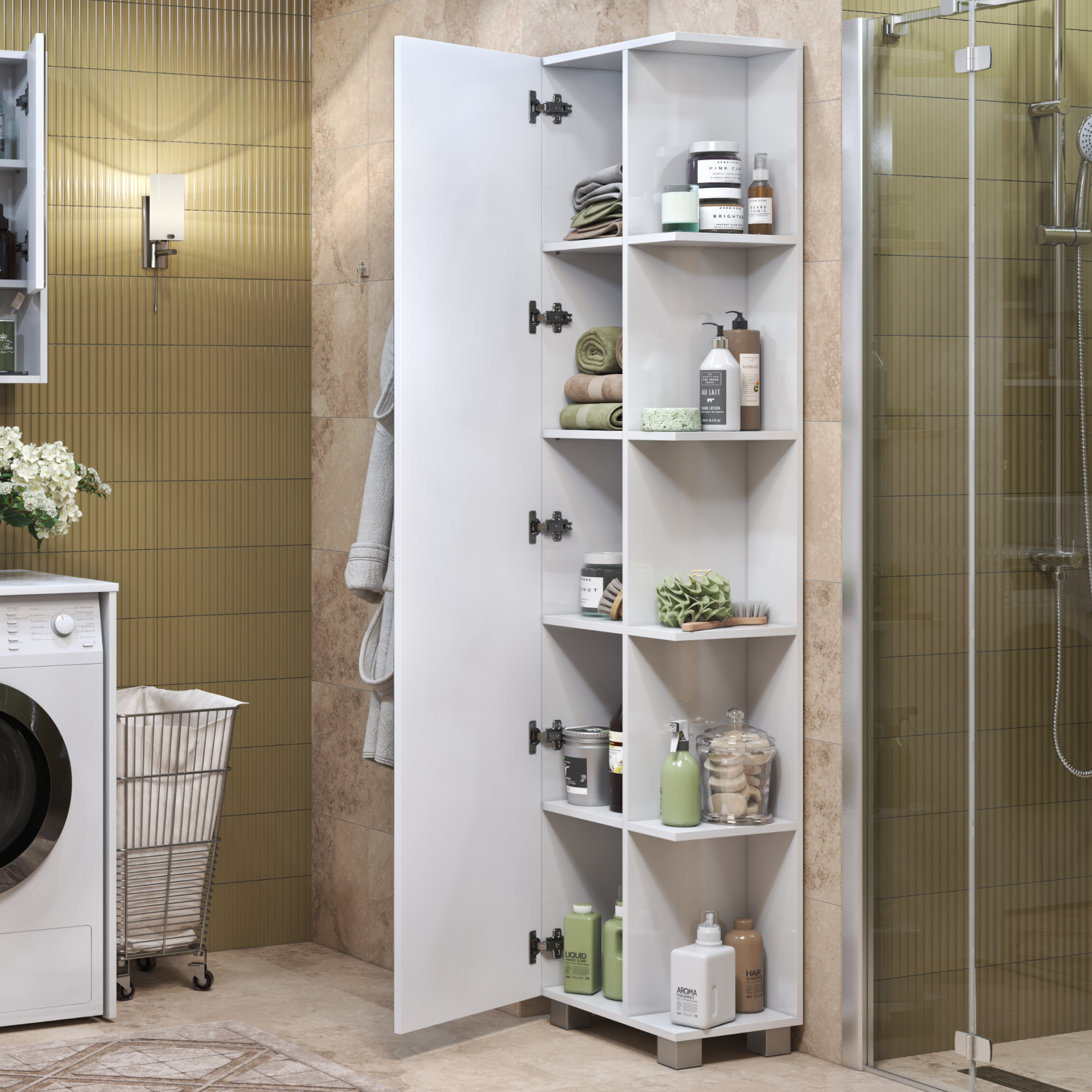 Зеркальный шкаф-пенал VIGO Urban 45 напольный белый (pn.URB.45)