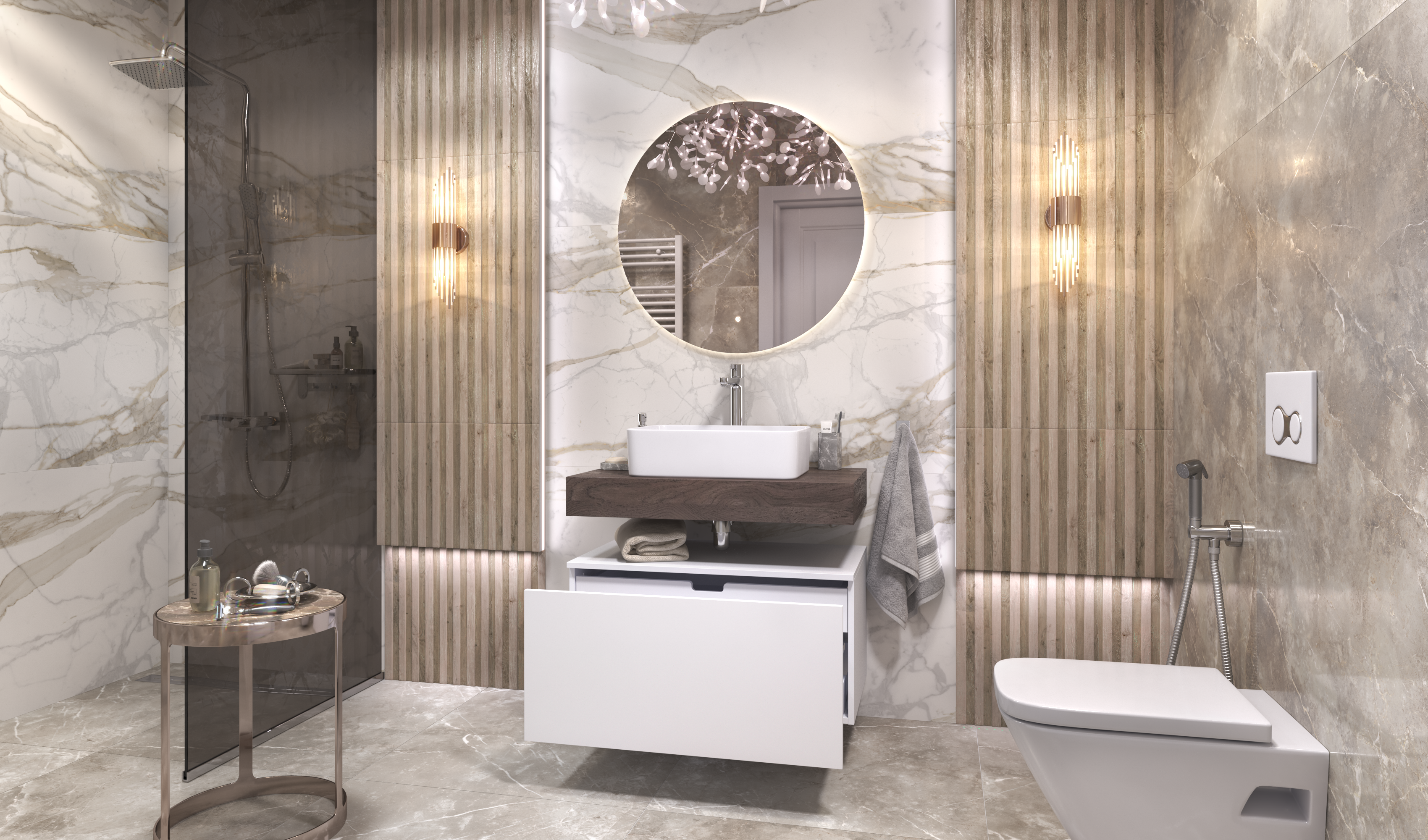 Столешница VELVEX Unit 80, дуб карпентер