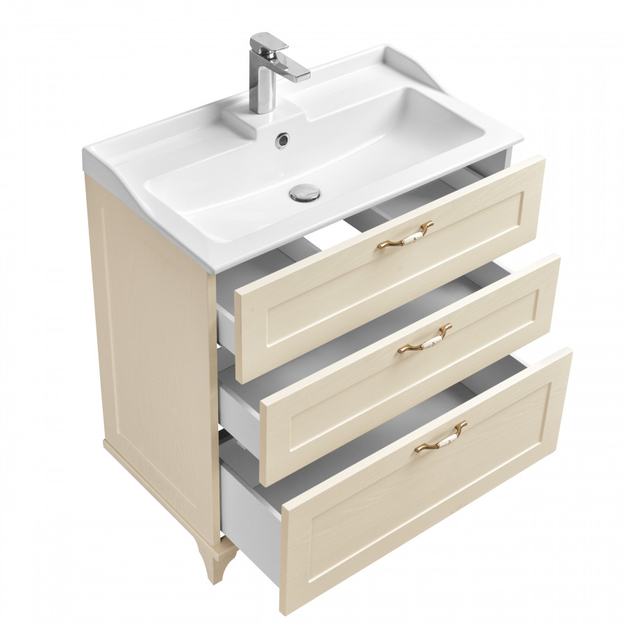 Тумба ЛЕОН 80 H, дуб беж. (под раковину ФАБИА 80, ПРЕМЬЕР М 80)