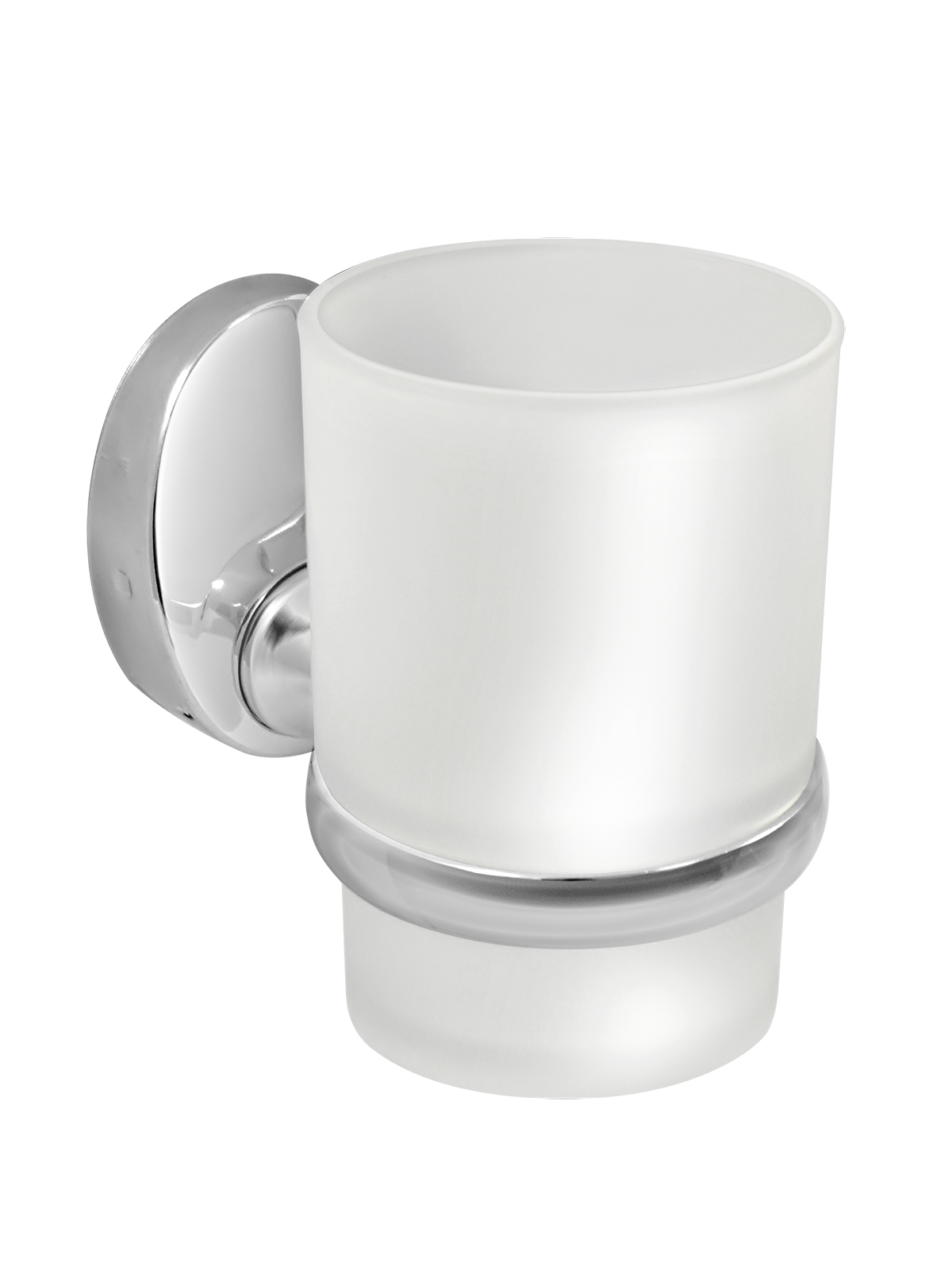 Подстаканник одинарный  "Solinne", 16122, хром, стекло-сатин, Коллекция Modern