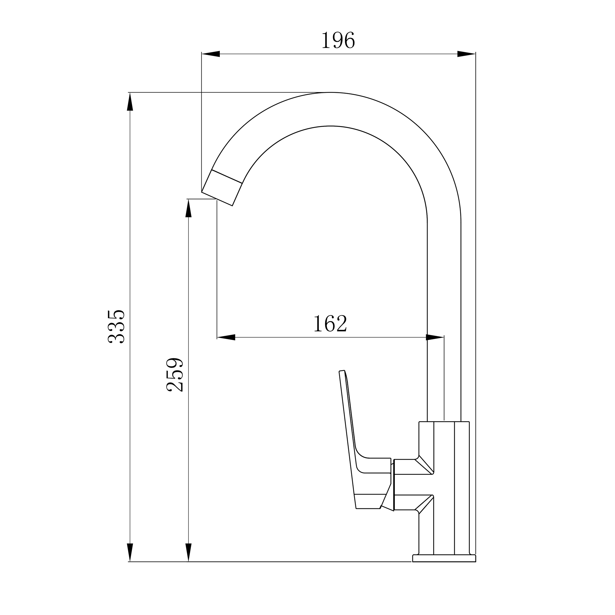 Смеситель для кухни TOKITO AMA хром (TOK-AMA-1013)