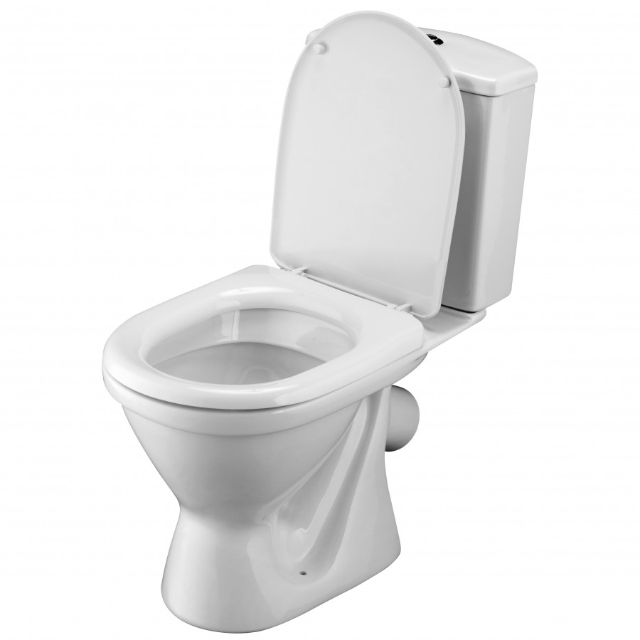 АЛЬКОР Унитаз-компакт (эконом), косой выпуск, 2-х режимная арматура, сиденье полипропилен. САНТЕК 