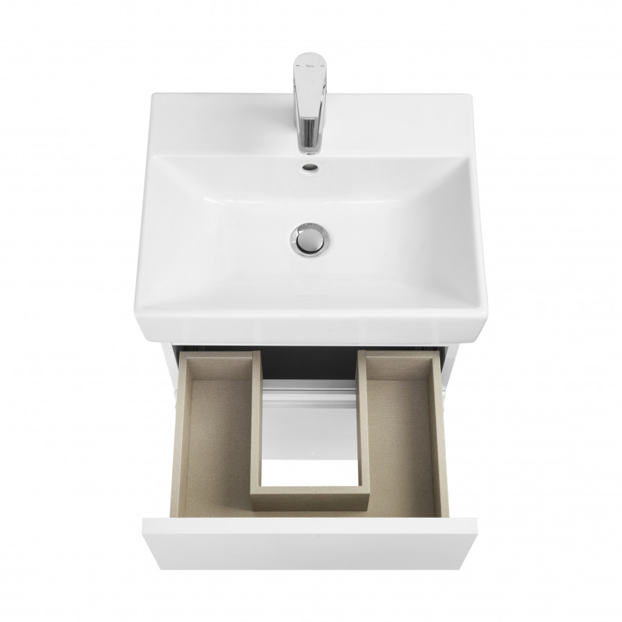 OLETA Тумба под раковину Oleta 50, 2 ящ., белый глянец