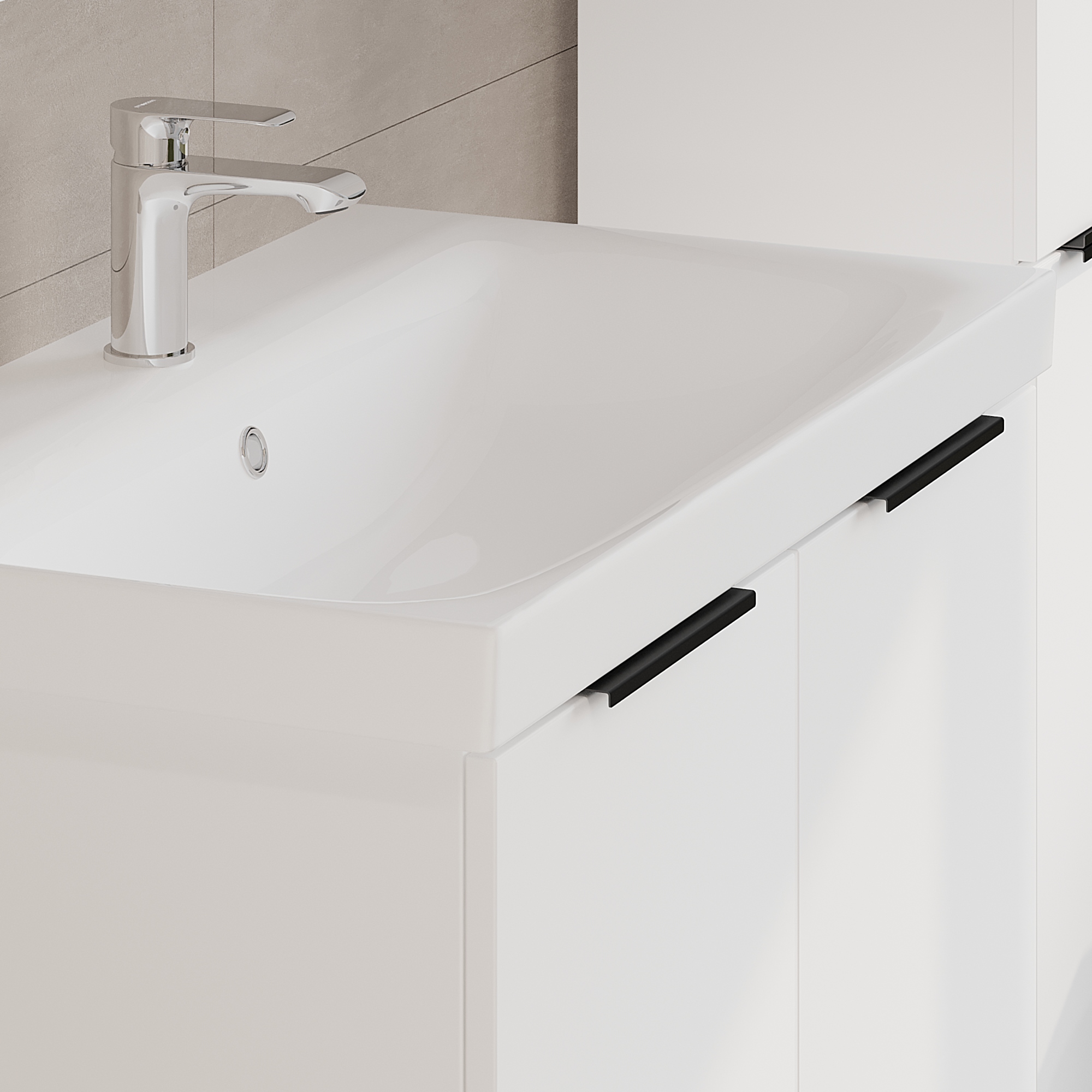 Шкаф-пенал VIANT БЕРЛИН 30 напольный белый (VBER300BEL-PEN)