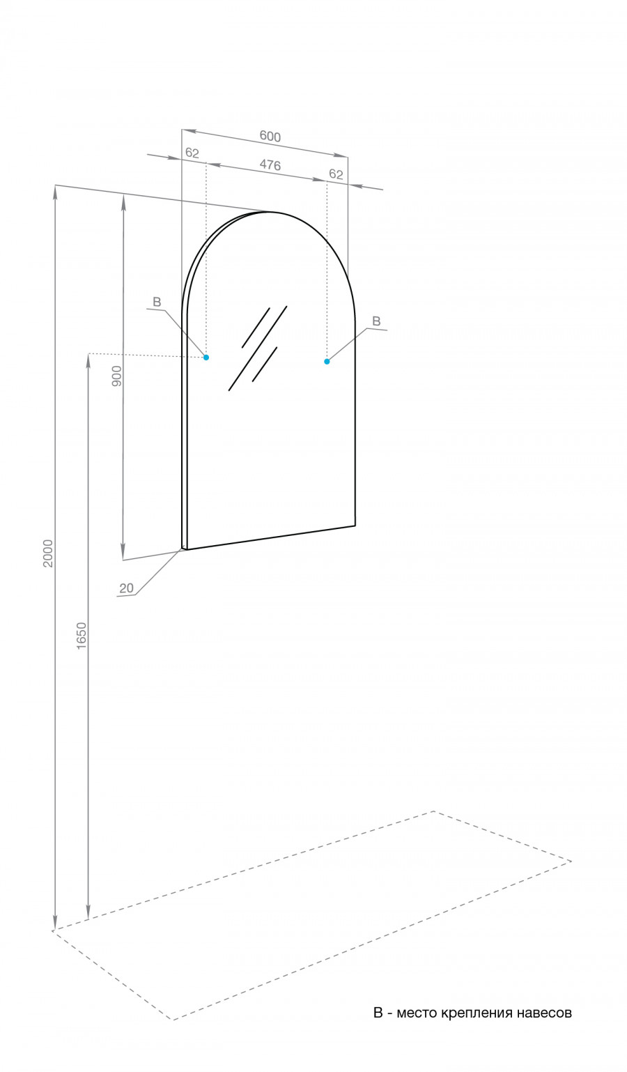 Зеркало САНТА-БАРБАРА 60, овальное