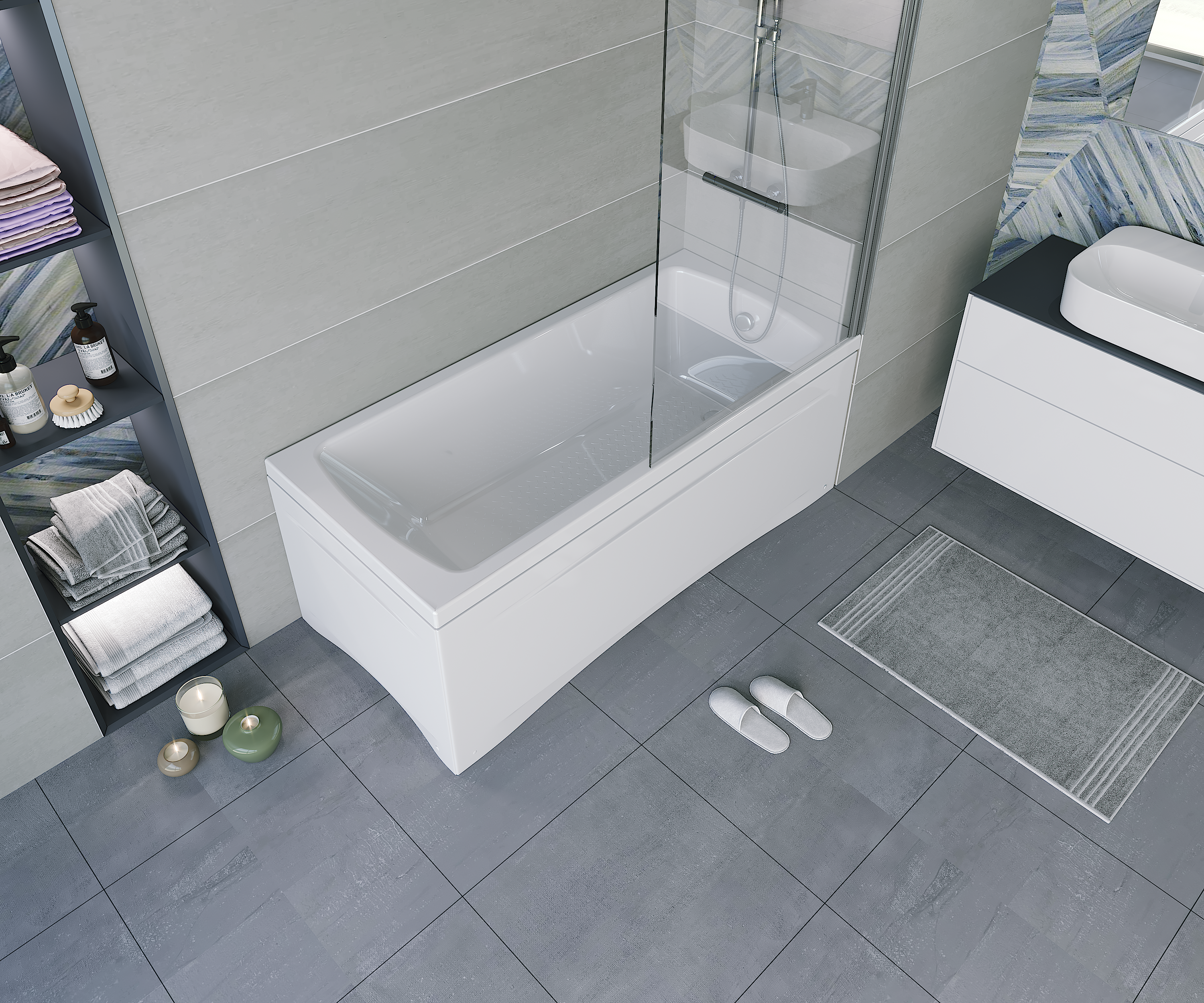 Ванна акриловая ERLIT ULTRA 160*70 белая