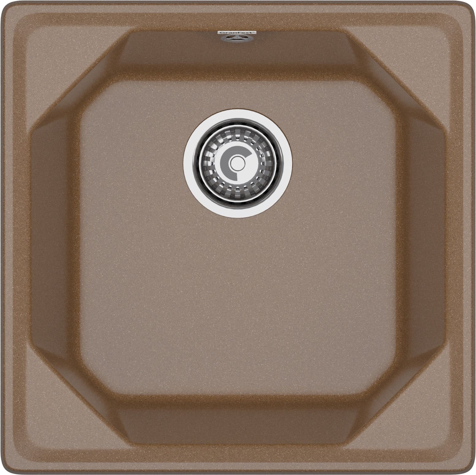GRANFEST Мойка композит UNIQUE, GF-U-500, 1-чаша 500*500, терракот