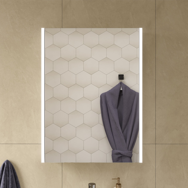 Шкаф зеркальный Prime LED 60, белый, VOLNA