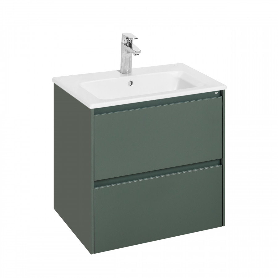 ONA Модуль для раковины 600 мм, 585x450x565 мм, с 2 ящиками, зеленый матовый, ROCA