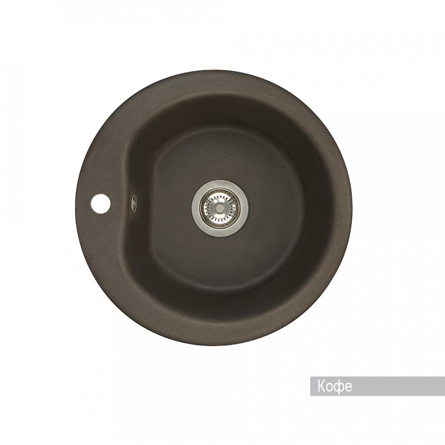 Мойка для кухни  Мида 510x510x210 мм,круглая, кофе