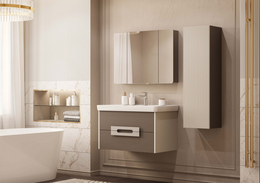 Шкаф-колонна АР-ДЕКО 30, подвесная, кашемир