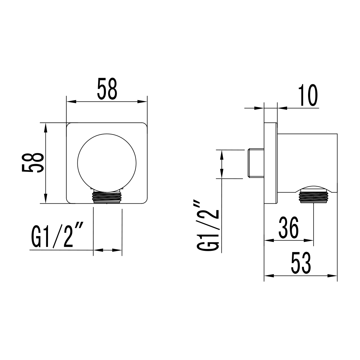 Подключение душевого шланга для LM3722BL, LM3729BL, черный