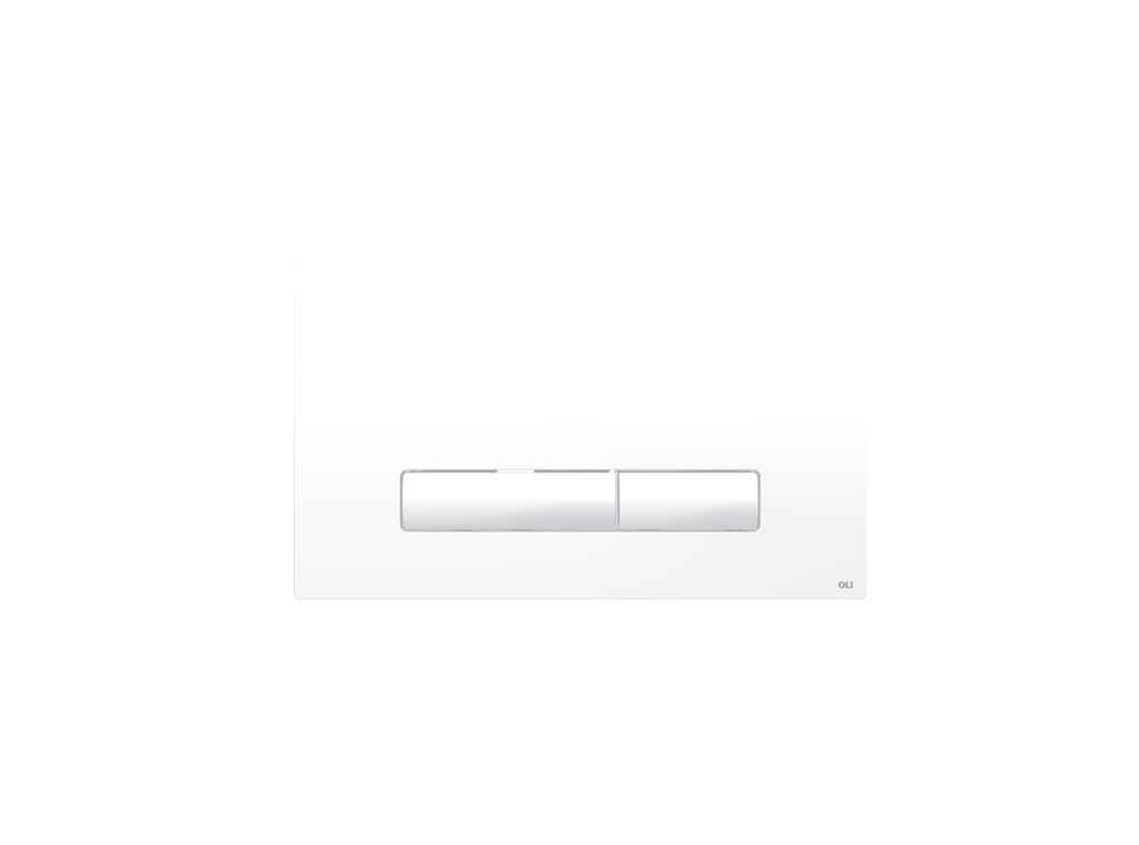 139184 Панель механ. двойная Glam, пластик, белый, OLI