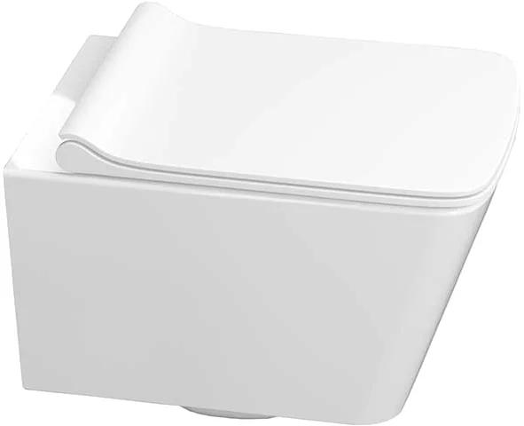 Унитаз подвесной КЕРАМИН ТОБАГО R МЛ Slim Soft Close безободковый, сиденье  дюропласт с микролифтом CDB00027033 (4810531143567)