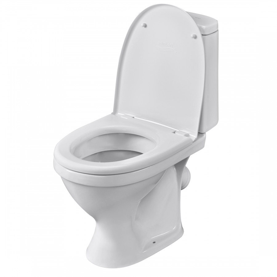 Унитаз-компакт Прайм (комфорт) (сид. полипр.с S-C, арм.2-х реж. Псков), белый SANTERI