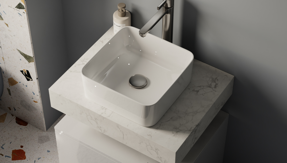 Столешница VELVEX Unit 60 белый мрамор