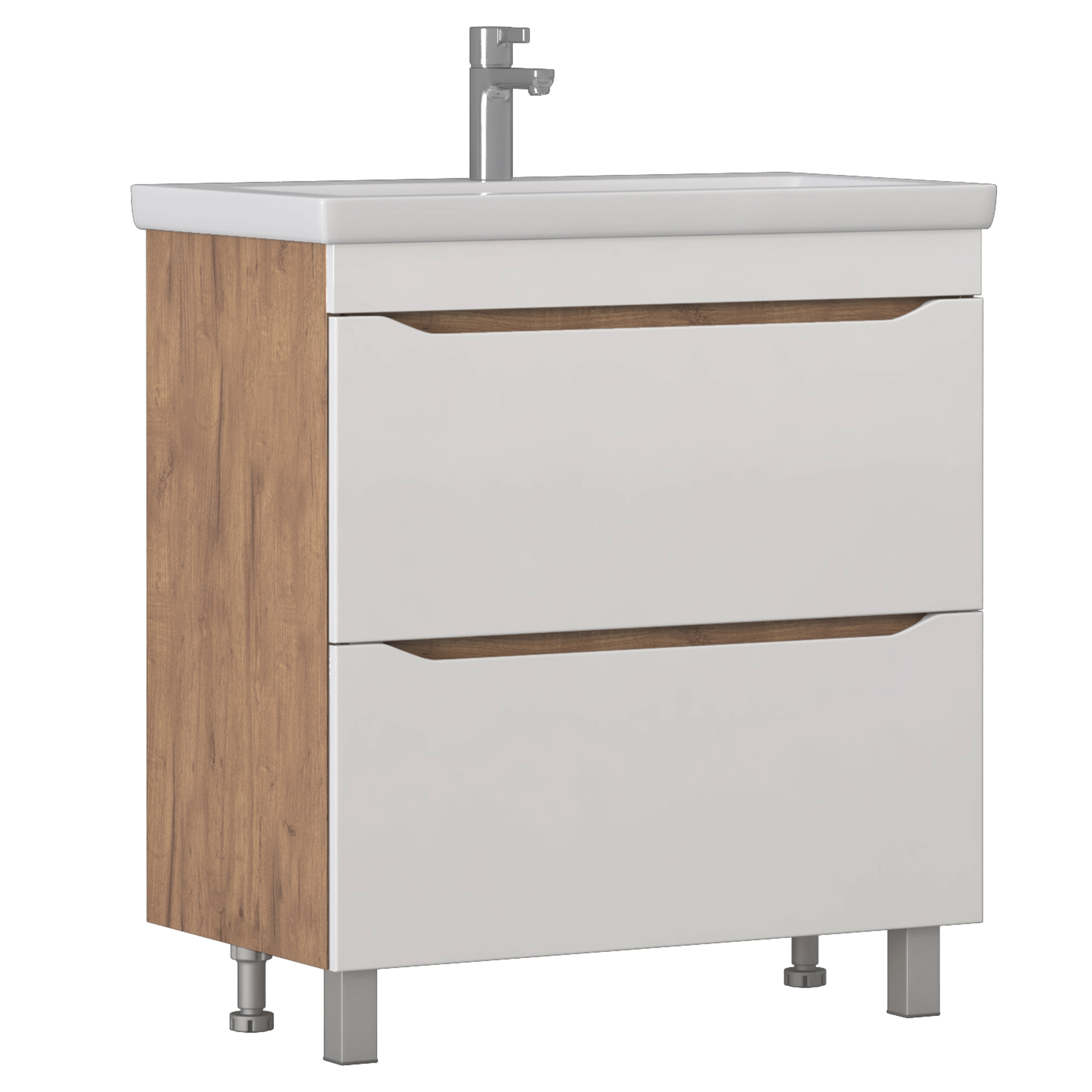 Тумба под раковину VIGO Grani 80 напольная дуб золотой (203 дуб золотой)