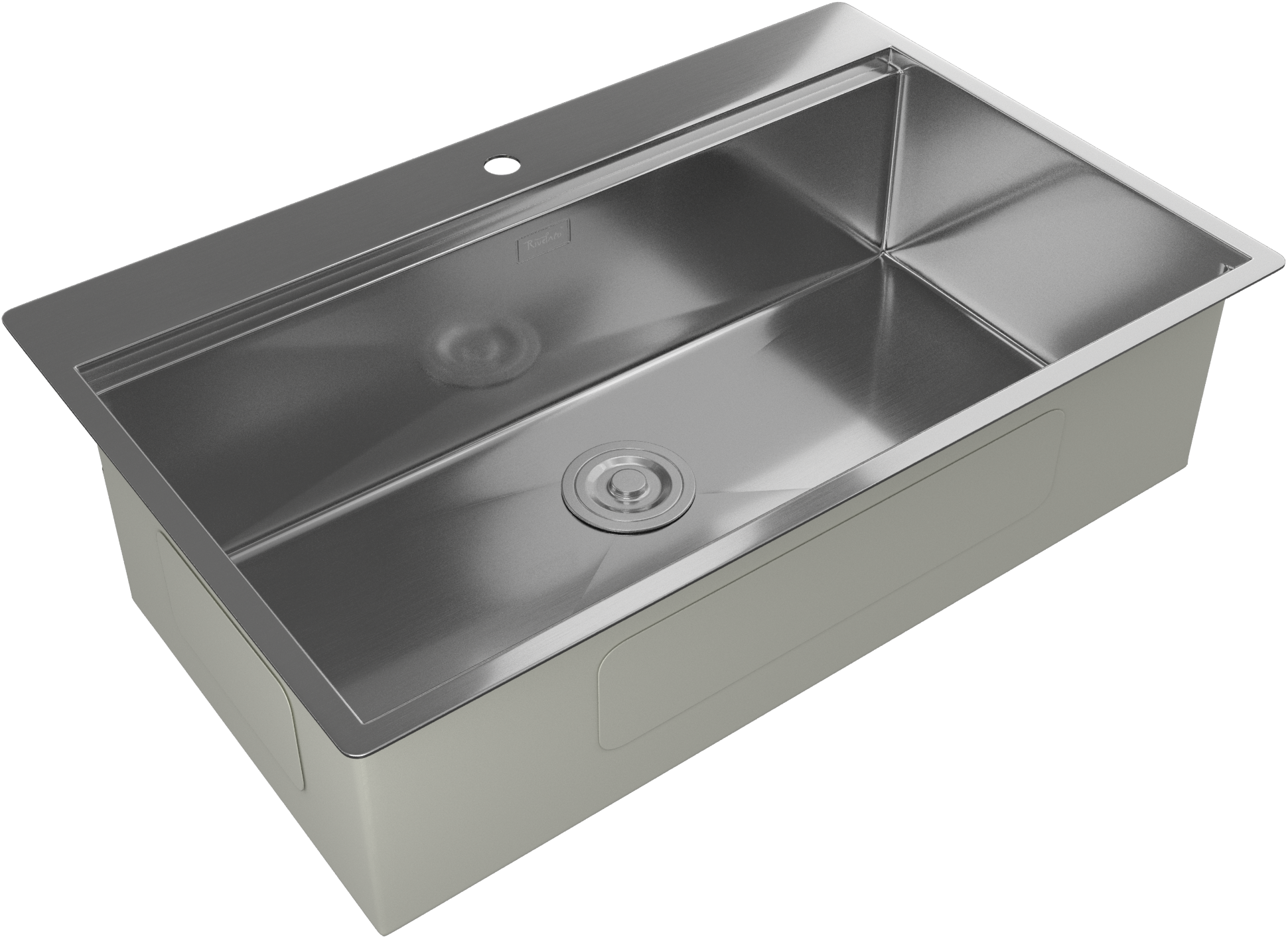 Rivelato Rinox 8050 Мойка нерж.сталь 1 чаши 800*500*200 мм в комплекте (доска, коландер, рол мат) арт.8050 