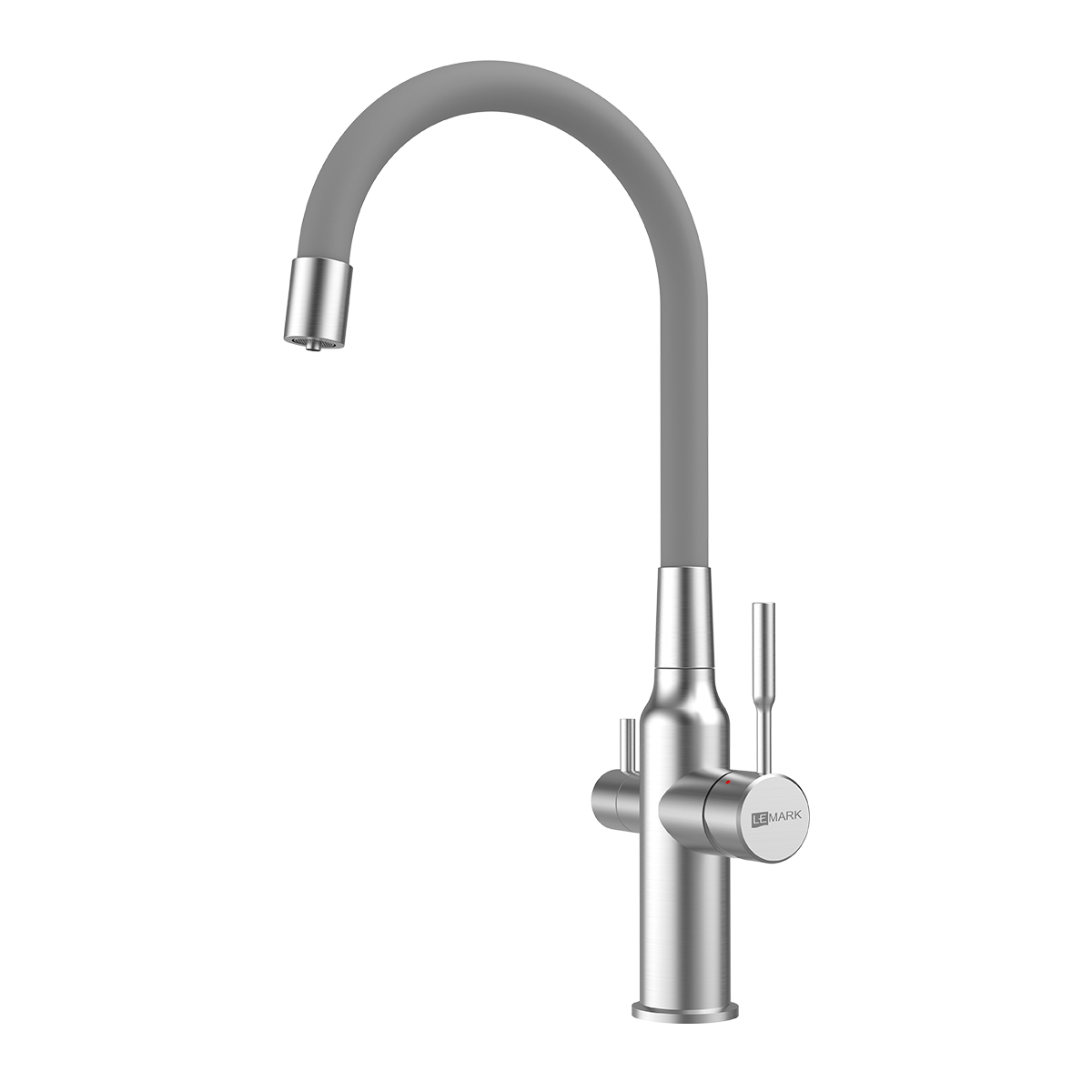 Expert Смеситель для кухни, гиб.излив, р/ОД, сталь/серый, LM, LM5083S-Gray