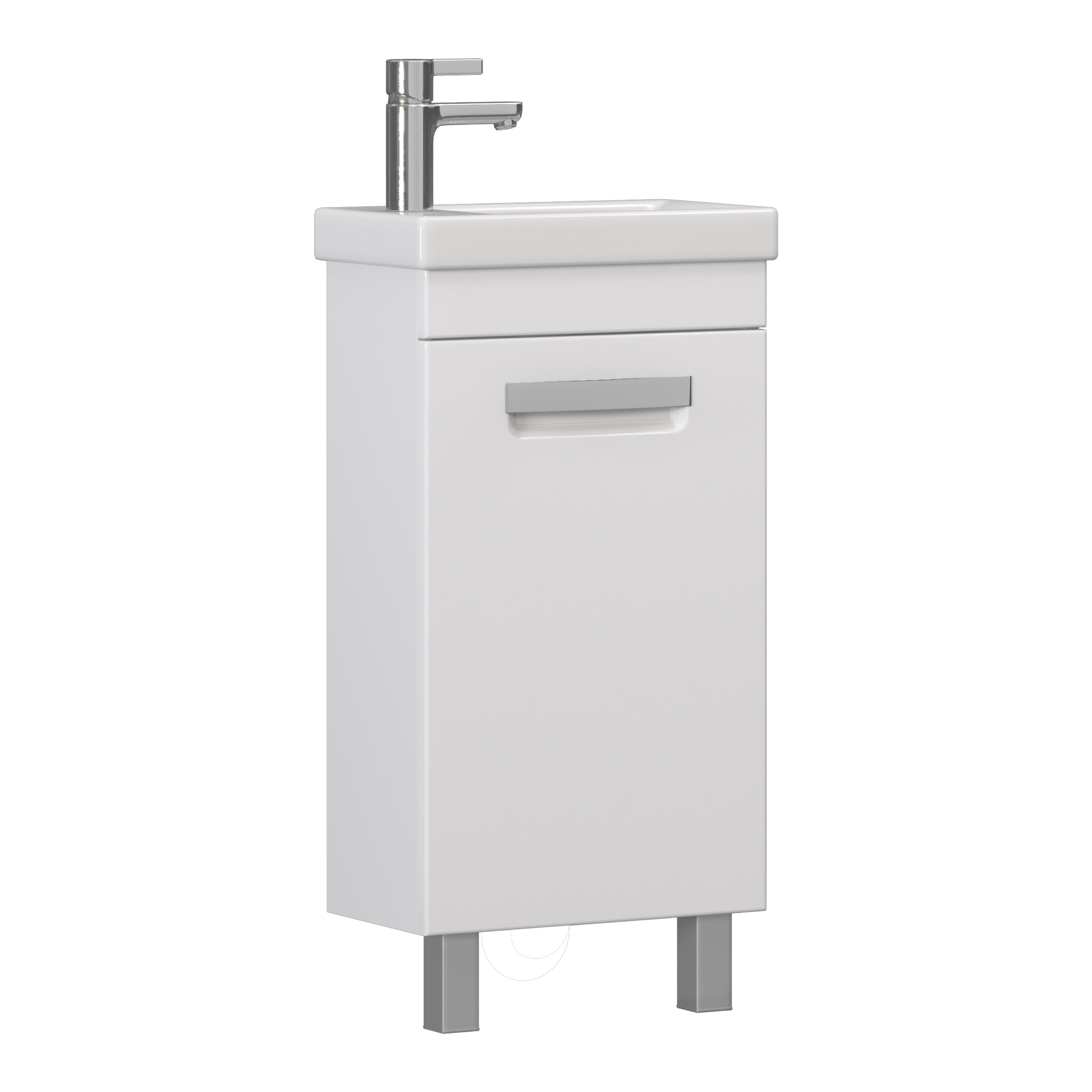 Тумба под раковину VIGO Plaza 40 напольная белый (tn.PLA.MIR.40.1D)