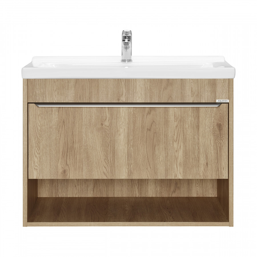 Тумба-умывальник ХОУП 80, 1 ящ., подвесная, орех (под раковину МИРАНДА 80)