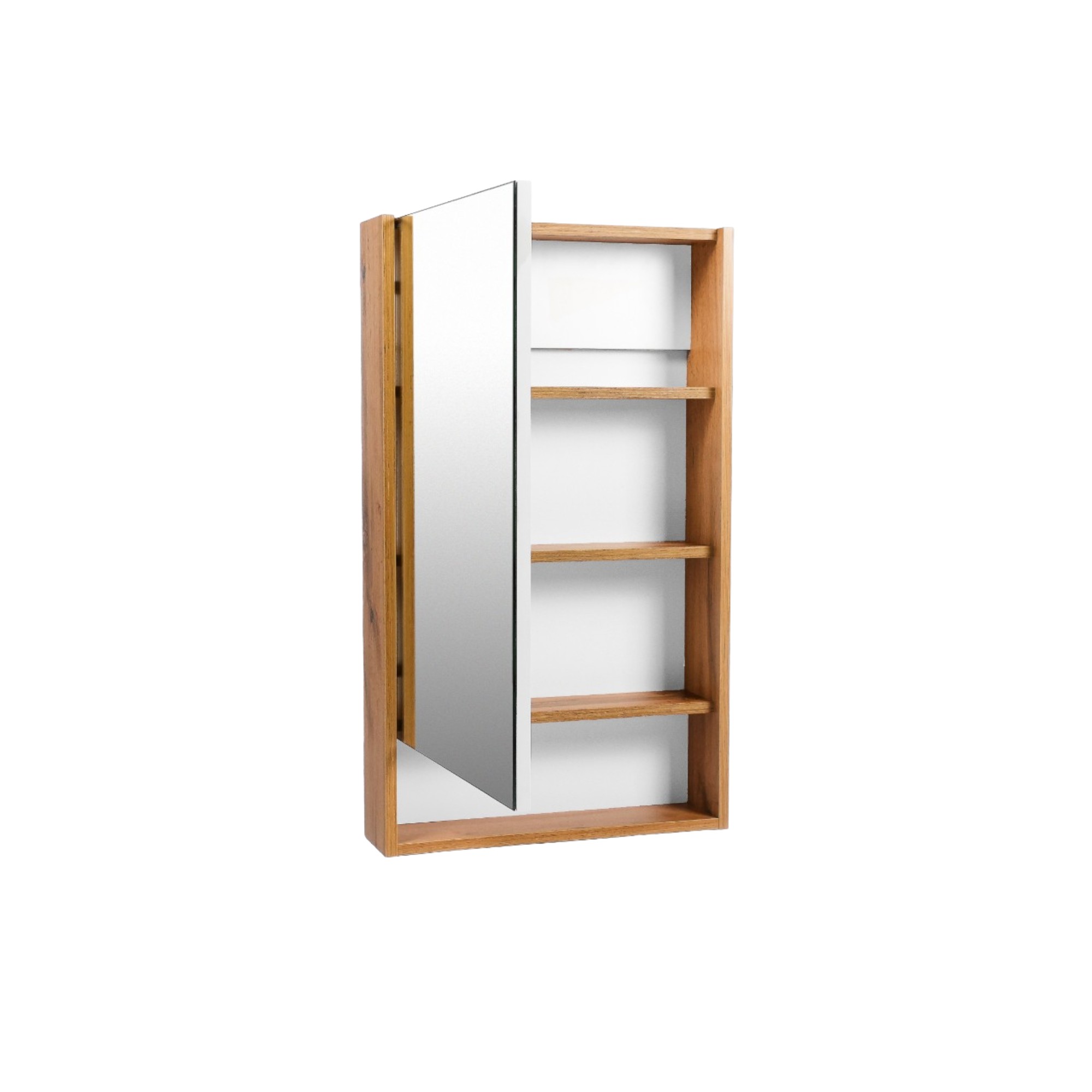 Зеркальный шкаф VIANT МАЛЬТА 50 подвесной белый/дуб вотан (VMAL50-ZSH)