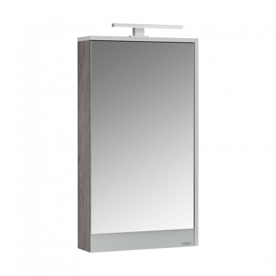 Зеркальный шкаф ЭММА 46, белая, дуб навара