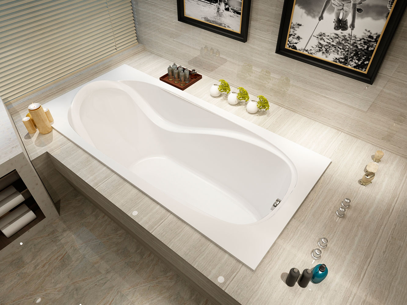 Ванна акриловая ALEX BAITLER NEMI 170*75  белая 