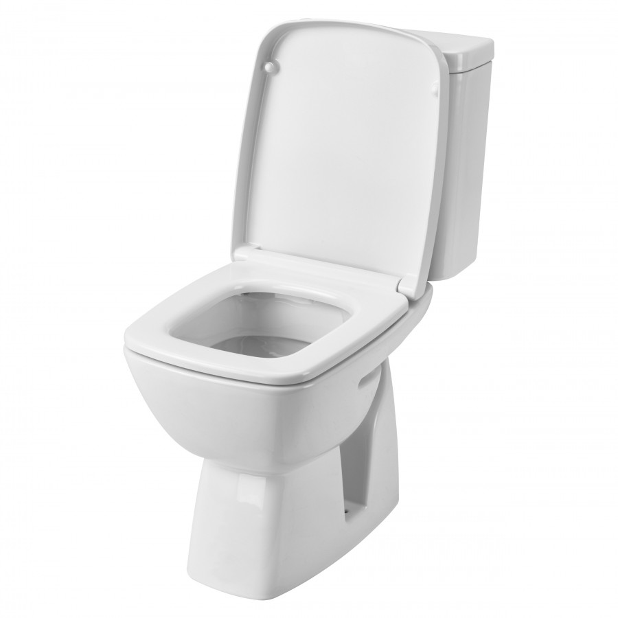 НЕО ЛАЙТ Унитаз-компакт, косой выпуск, 2-х режимная арматура, сиденье дюропласт Soft-close, Clip up.