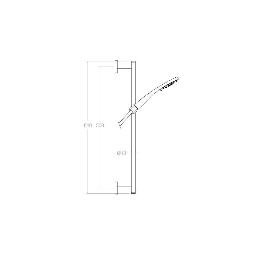 Душевая штанга из ABS-пластика 377302S