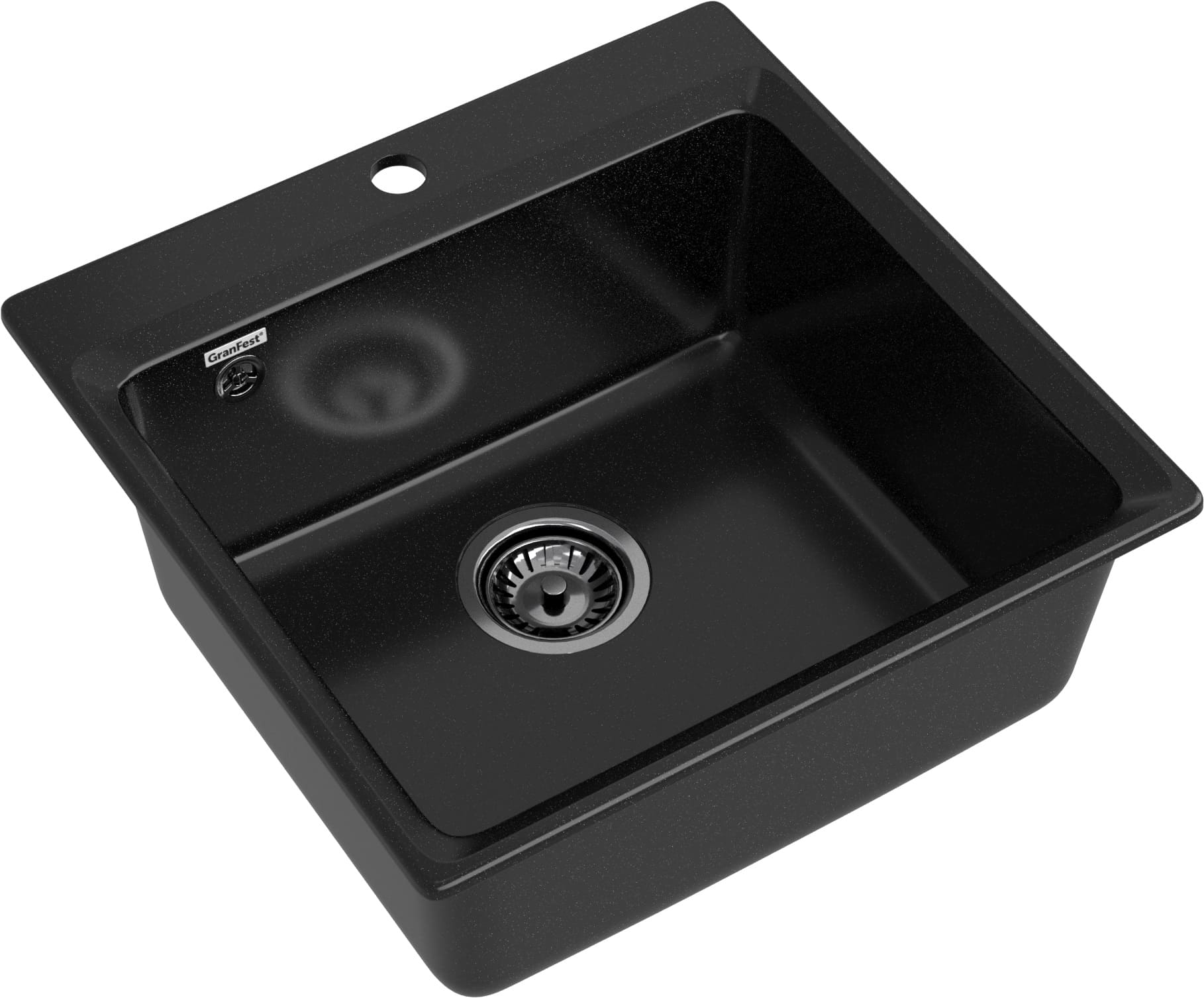 GRANFEST Мойка композит LEVEL, GF-LV-510, чаша 510*500, черный