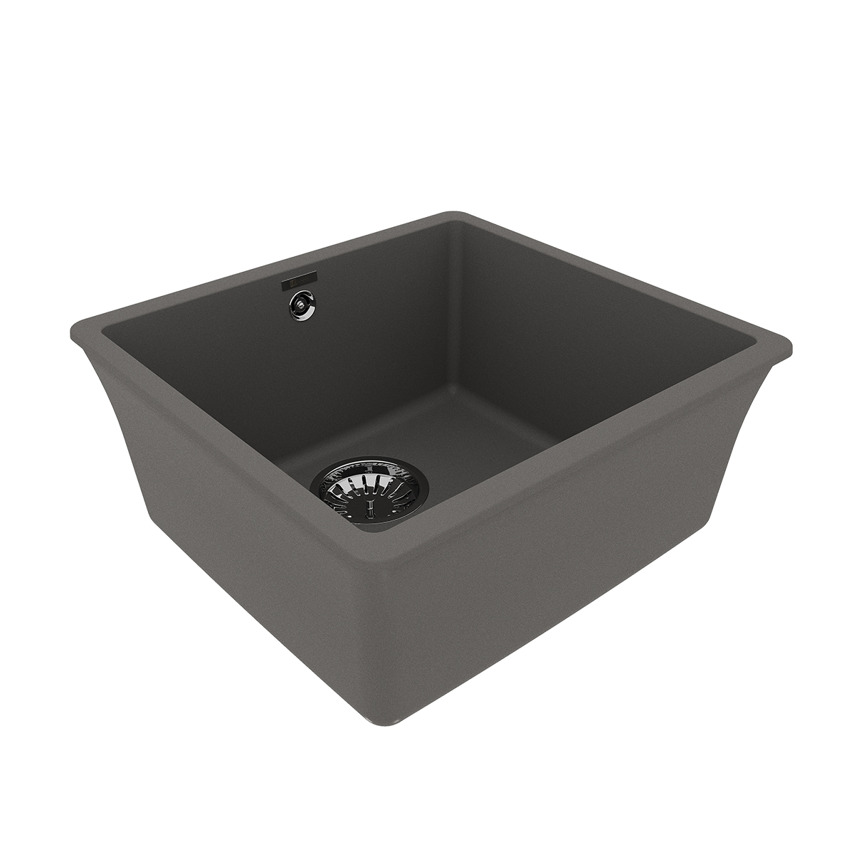Кухонная мойка Lemark SINARA 440-U подстольного монтажа из кварцгранита, Серый шёлк