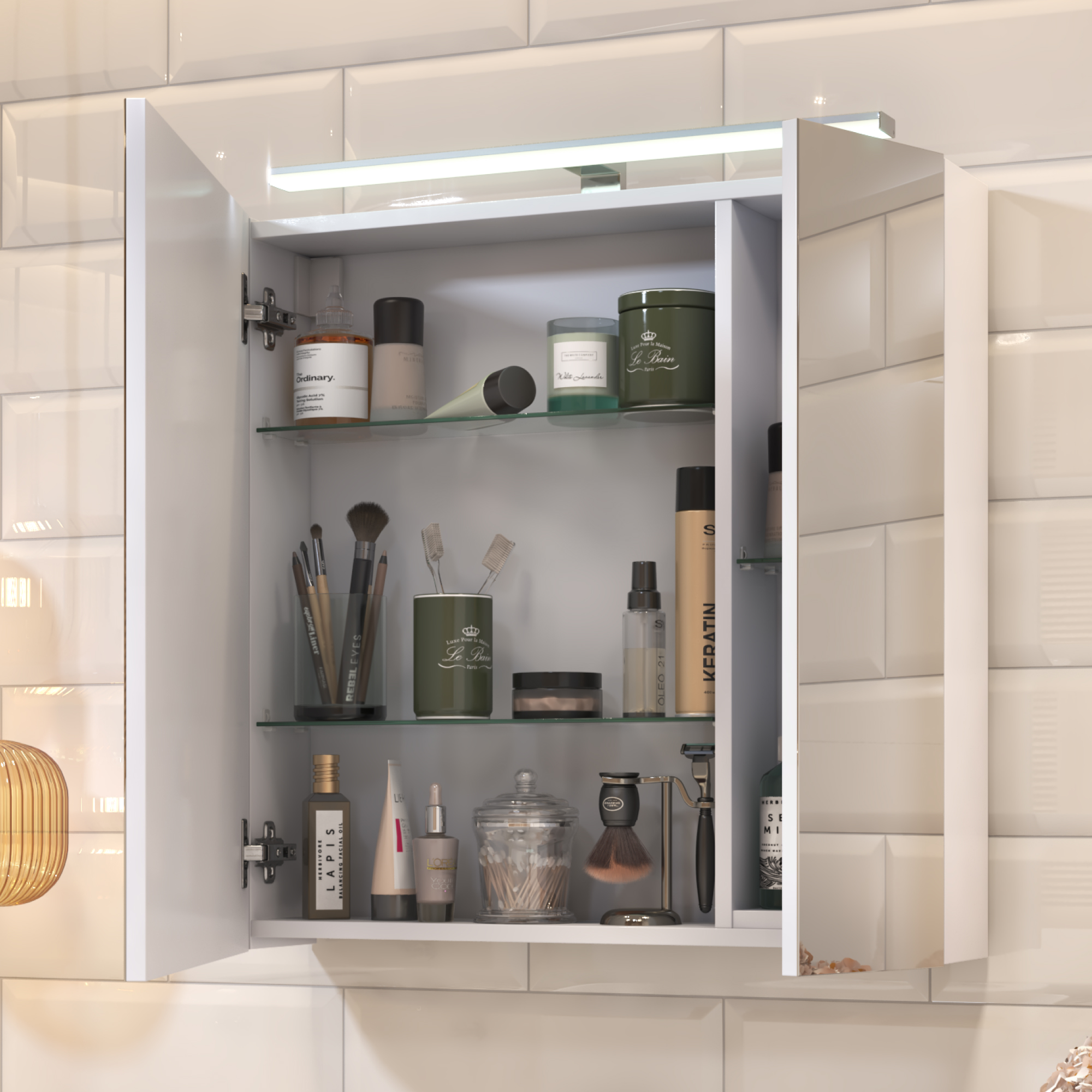 Зеркальный шкаф VIGO Plaza 70 подвесной белый (zsh.PLA.70.El)