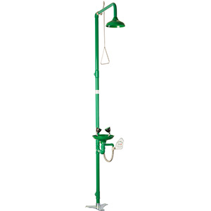 Аварийный душ с раковиной для промывки глаз из полипропилена , SC700, шт