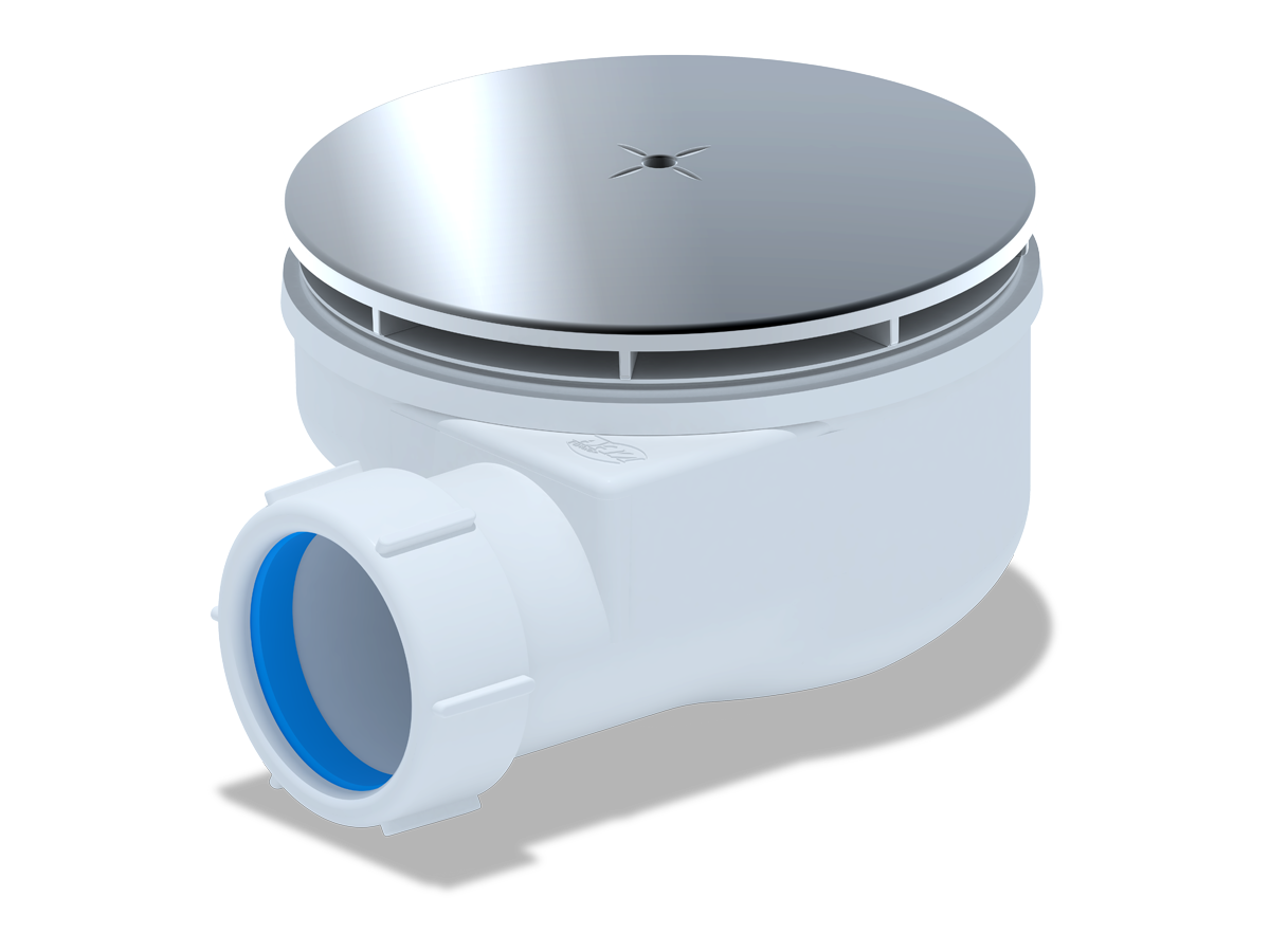 Сифон для душевого поддона АНИ Пласт E350C 1 1/2 дюйма 90 высота 53 хром