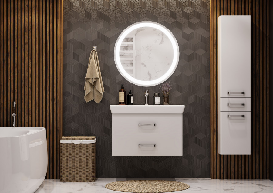 Зеркало АНЕЛЛО 75, круглое, с подсветкой