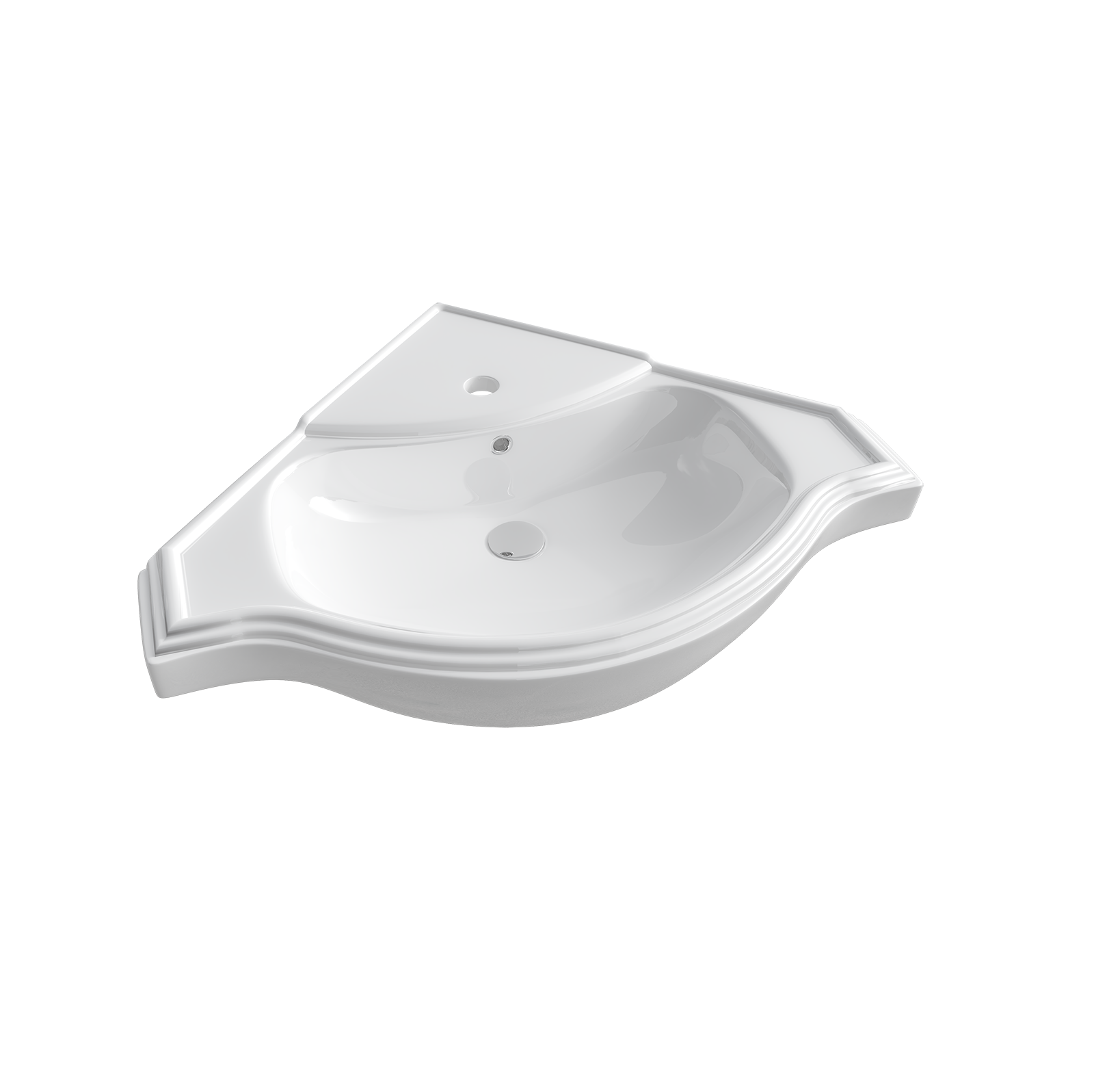 Раковина KIROVIT Классик 650 мебельная угловая белый (Вн Крв31) 4640021063071