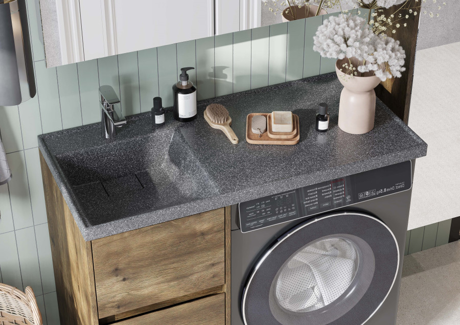 Раковина ЛОНДРИ 105, левая, графит