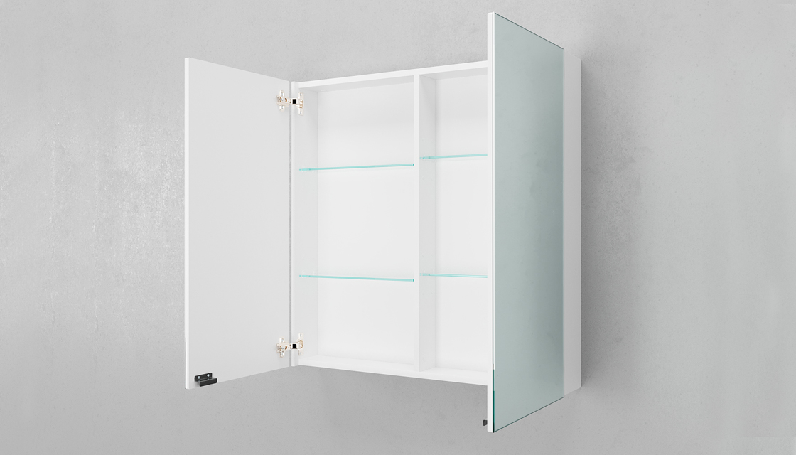 Зеркальный шкаф VELVEX Klaufs 80 белый