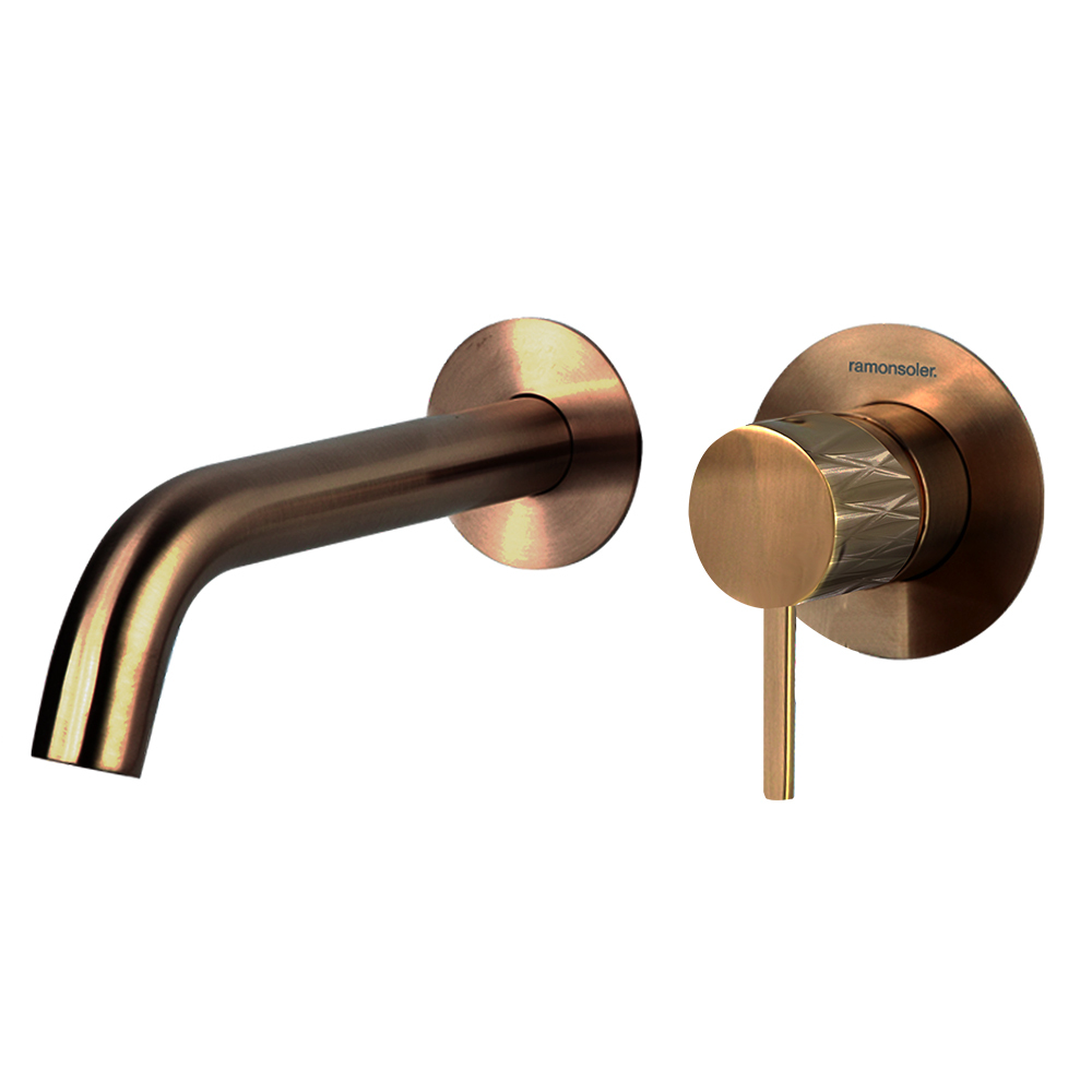 Встраиваемый однорычажный смеситель для раковины на раздельных пластинах с длинным изливом 240 мм OD