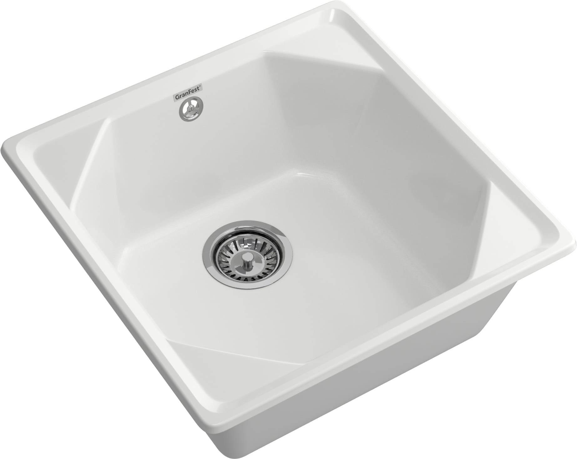 GRANFEST Мойка композит UNIQUE, GF-U-500, 1-чаша 500*500, иней